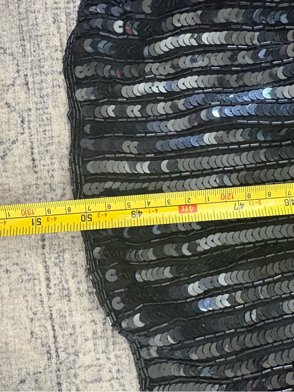 Laurence Kazar Black and White Sequin Maxi Dress - Picture 4 of 6